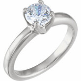 Round 4-Prong Medium Comfort-Fit Solstice Solitaire&#174; BombÃ© Ring Mounting