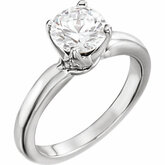 Round 4-Prong Medium Solstice Solitaire&#174; BombÃ© Ring Mounting