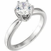 Round 6-Prong Tall Solstice Solitaire&#174; BombÃ© Ring Mounting