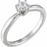 Round Diamond Solstice Solitaire&#174; with Bomb&#233; Shank