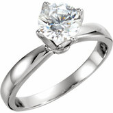 Round Diamond Tulipset&#174; Solitaire Engagement Ring