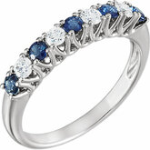 Sapphire & Diamond Anniversary Ring or Mounting