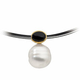 South Sea Cultured Pearl & Onyx Pendant or Semi-mount