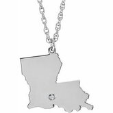 State with Accented City Necklace