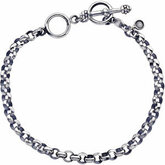 Sterling Silver Charm Bracelet 5mm