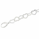 Sterling Silver Heart Chain 12mm