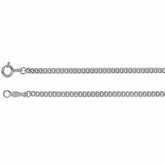 Sterling Silver Solid Curb Link Chain 2.25mm