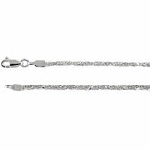 Sterling Silver Twisted Wheat Chain 2.25mm