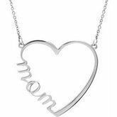 "Mom" Heart Necklace or Center