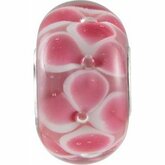 KeraÂ® Pink Flower Glass Bead
