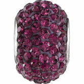 KeraÂ® Roundel Bead with PavÃ© Purple Crystals