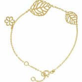 Leaf & Flower Design Bracelet