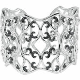 1 1/3 CTW Black & White Diamond Cuff Bracelet