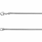 Sterling Silver Round Snake Chain 3.25mm