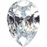 Pear Lab Created White Cubic Zirconia