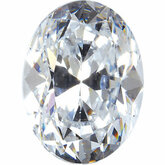 Oval Lab Created White Cubic Zirconia