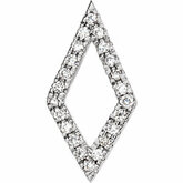 Accented Diamond Shape Link