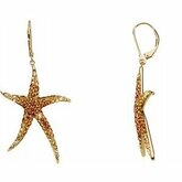 Multicolor Gemstone Starfish Earrings