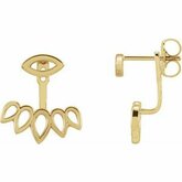 87211 / Earrings / 14K Yellow / Pair / Friction Backs Included / Polished / Floral-Inspired Earrings