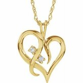 .03 CTW Diamond Heart Necklace