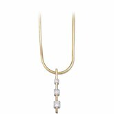 1/2 CTW 3-Stone Princess-Cut Diamond Necklace