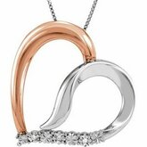 .02 CTW Diamond Heart 18" Necklace