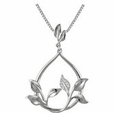 Diamond Leaf Design Necklace