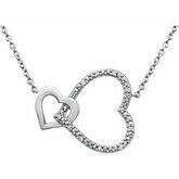 Diamond Interlocking Heart Necklace