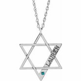 Personalized Accented Star of David Necklace