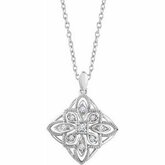Accented Granulated Filigree Necklace
