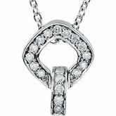 Diamond Semi-mount Dangle Necklace