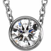 1/3 CTW Platinum Diamond Solitaire Necklace