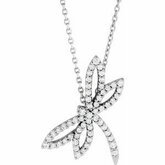 1/3 CTW Diamond Dragonfly Necklace