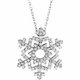 3/8 CTW Diamond Snowflake Necklace