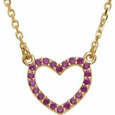 Genuine Ruby Heart Necklace