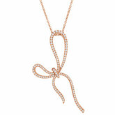 1/2 CTW Diamond Bow 18" Necklace