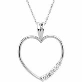 1/5 CTW Journey Diamond Heart Necklace