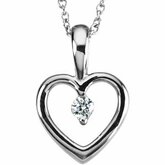 .07 CTW Diamond Heart Necklace