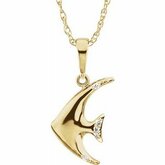 .06 CTW Diamond Angel Fish Necklace