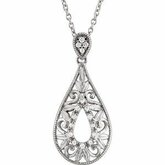 Filigree Design Diamond Necklace