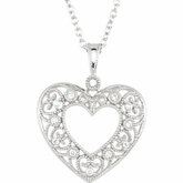 1/10 CTW Diamond Heart 18" Necklace
