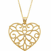 Heart Necklace with 18" Cable Chain