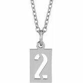 Pierced Numeral Necklace or Pendant
