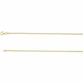 1.5mm Sterling Silver Gold Plated  Wheat Chain
