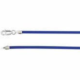 1.5 mm Cobalt Blue Rubber Cord Necklace 1.5mm