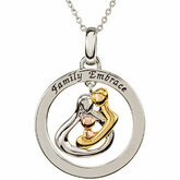 18kt & 14kt Plated Embraced by the Heart &trade; (Family) Embraced Circle Necklace