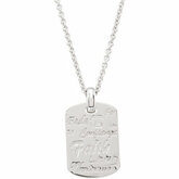 Faith 18" Necklace with Diamond & Rhodium Plate