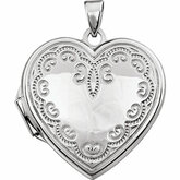 Heart Locket with Scroll Design