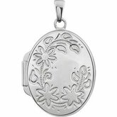 Oval Locket with Design