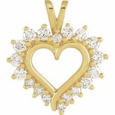 1/2 CTW Diamond Heart Pendant